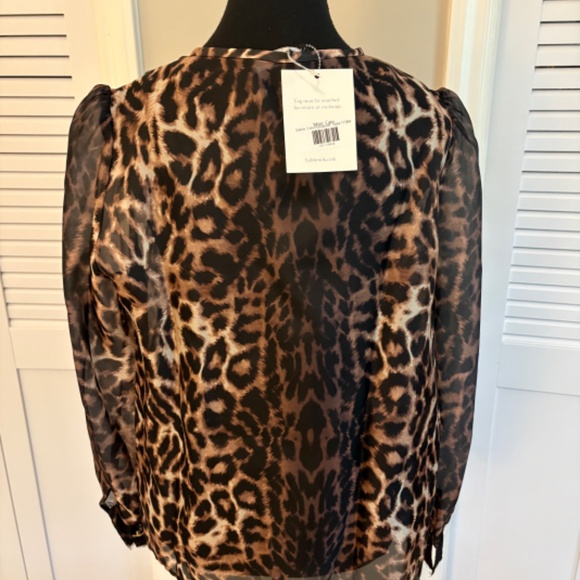 Marc Cain NWT Blouse Leopard Print with Black Camisole Under Layer 6 - Picture 6 of 7